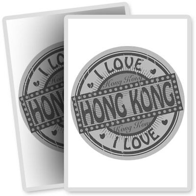 2 x adesivi in vinile 7x10cm-BW-Hong Kong CITY veduta aerea #37307 