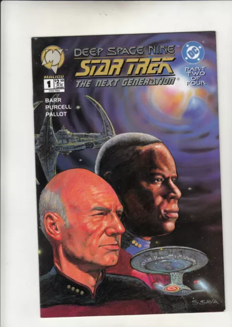 Star Trek Deep Space Nine Next Generation #1 Comic Book Malibu Very Fine