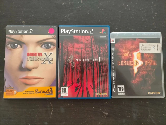Lot De 2 Jeux PS2 : Resident Evil Code Veronica X + Tomb Raider - Complets Avec Notice - Bon état