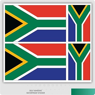 4 x South African Flag Vinyl Car Van iPad Laptop Self-Adhesive Sticker