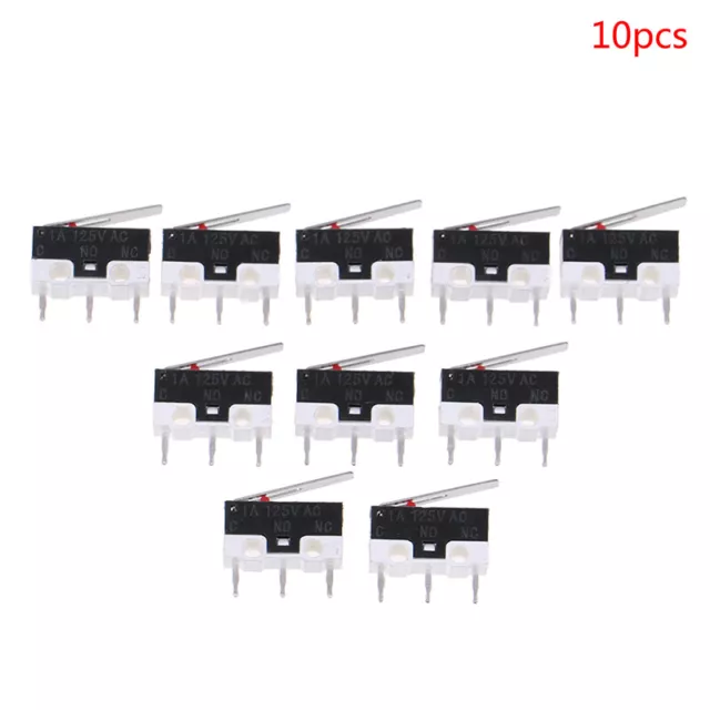 10Pcs Limit Switch Push Button Switch 1A 125V AC Mouse Switch 3Pins Micro Swi'mj