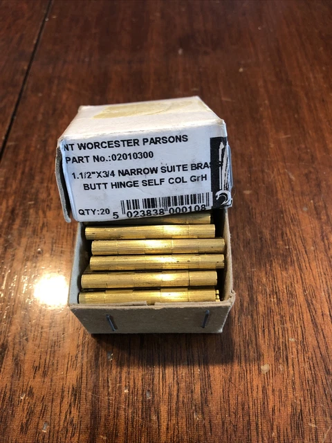Worcester Parsons  02010300 Butt Hinge 1.5”x3/4” NIP New Unpolished 2