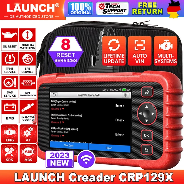2023 Launch CRP129X Profi KFZ Diagnosegerät Auto OBD2 Scanner TPMS EPB SAS DPF