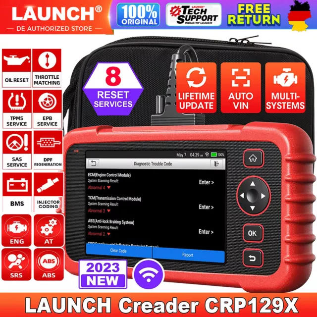 2024 Launch CRP129X Dispositivo Diagnostico Auto OBD2 Scanner TPMS EPB SAS DPF