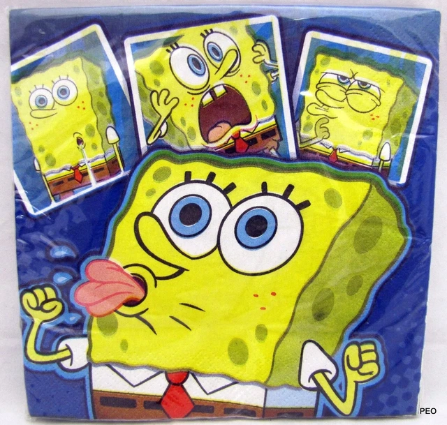 Sponge Bob Luncheon Napkins 16 Count Spongebob Birthday Party Supplies