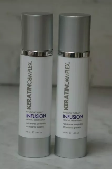 2 PACK. 3.4 oz. Keratin Complex Infusion Therapy Keratin Replenisher. 100ml.
