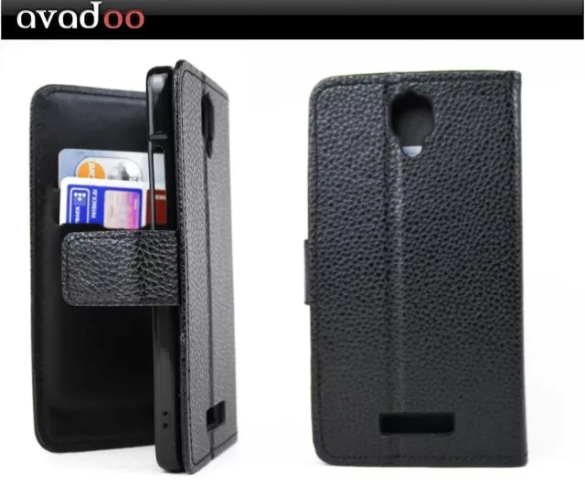 avadoo® Archos 50d Oxygen Plus Flip Case Cover Tasche Schwarz Magnet Hülle