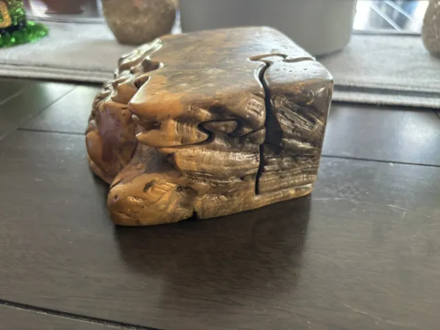 antique burl wood box