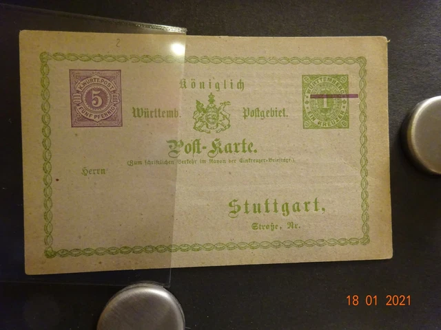 Württemberg - Ganzsache-Privatganzsache PP4 B1-01 Stuttgart