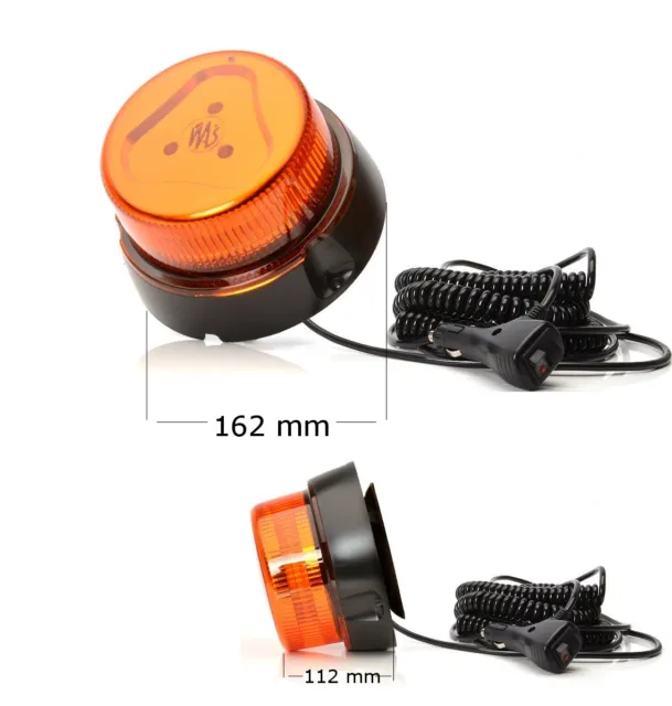 LED WARNLEUCHTE BLITZER Orange Rundumleuchte Magnetbefestigung 12/24V Nr  852.2 EUR 127,90 - PicClick DE