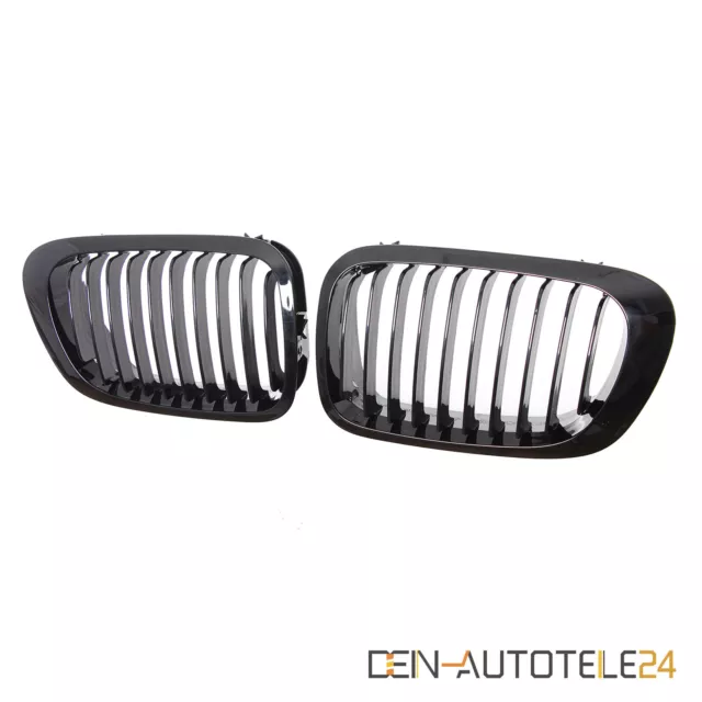 Kühlergrill Einzelsteg Nieren Grill Passend Für Bmw 3Er Coupe E46 Glanz Schwarz