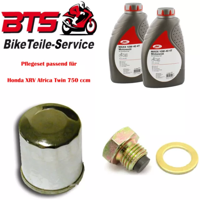 Pflegeset 2L Öl, Filter, Ablassschraube passend für Honda XRV Africa Twin 750 86