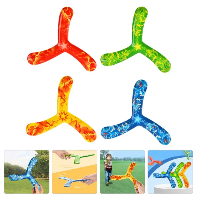 4 Pcs Polyurethane Child Outdoor Kid Boomerangs Beginner Toy