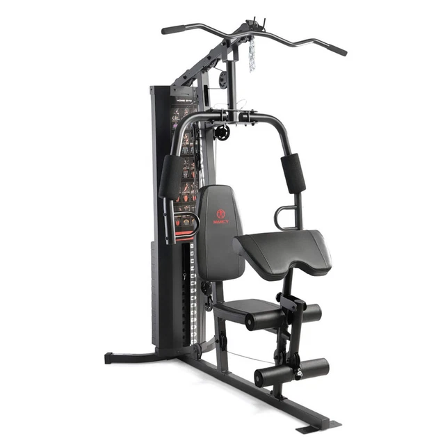 MARCY HG Home Multi Gym 68kg Weight Stack 91kg Resistance Compact 8178