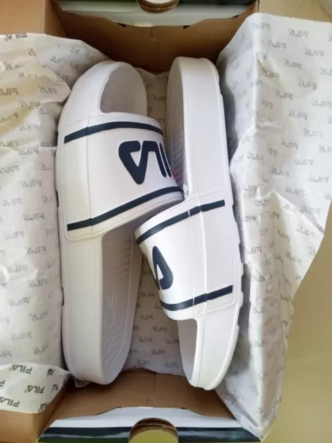 FILA Sandals Sleek Slide St Men's White US Size 8 NEW