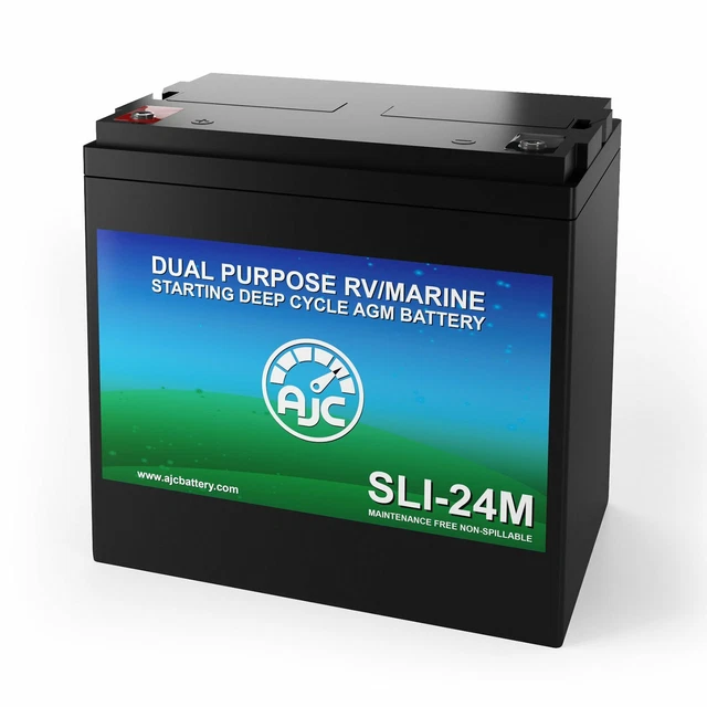 AJC Group 24M Dual Purpose Starting and Deep Cycle Marine and Boat Battery