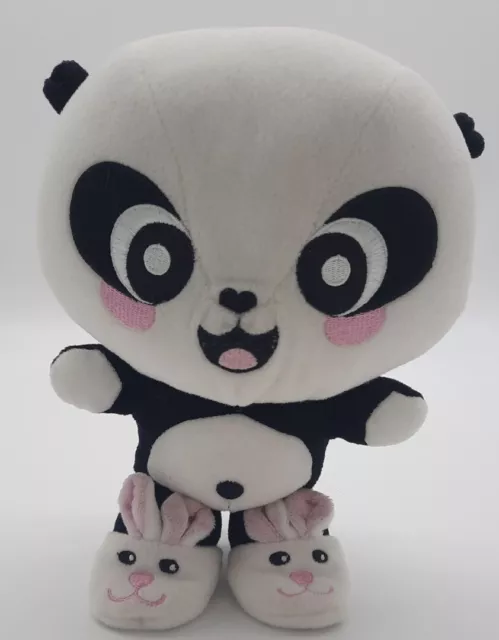GUND Lil Panda 10” Plush Bear Cub Stuffed Animal Bunny Slippers Embroidered Eyes
