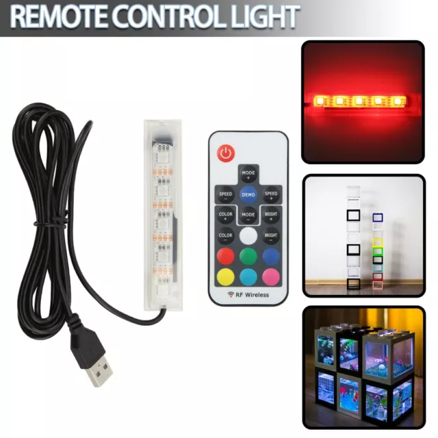 Small LED Fish Tank Light With Remote Control Submersible Aquarium