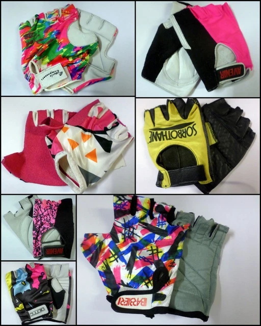 Guanti corti bici ciclismo colorati short glove color mtb corsa bike fucsia nero