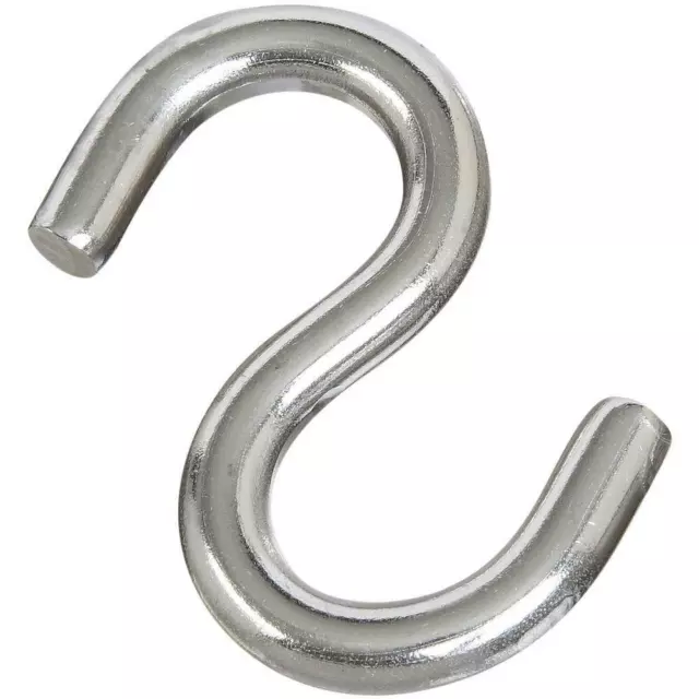 NEW 5 Pack National Hardware 2-1/2" Heavy Duty S Hook Stainless Steel N197-202