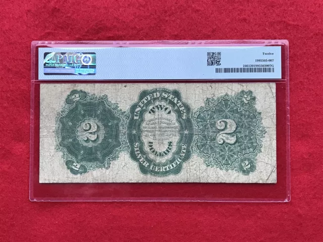 FR-246 1891 Series $2 Two Dollar Silver Certificate "Windom" *PMG 12 Fine* 2