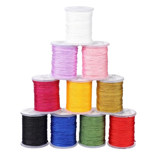 TINKSKY Farben 0,8 mm Nylon Perlenschnur Schnurschnur Chinesische Knotenschnur N