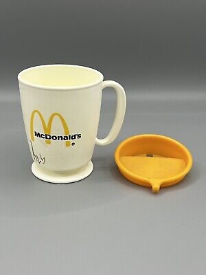 Vintage McDonalds Plastic Coffee Travel MUG CUP Lid Coaster Whirley Industries