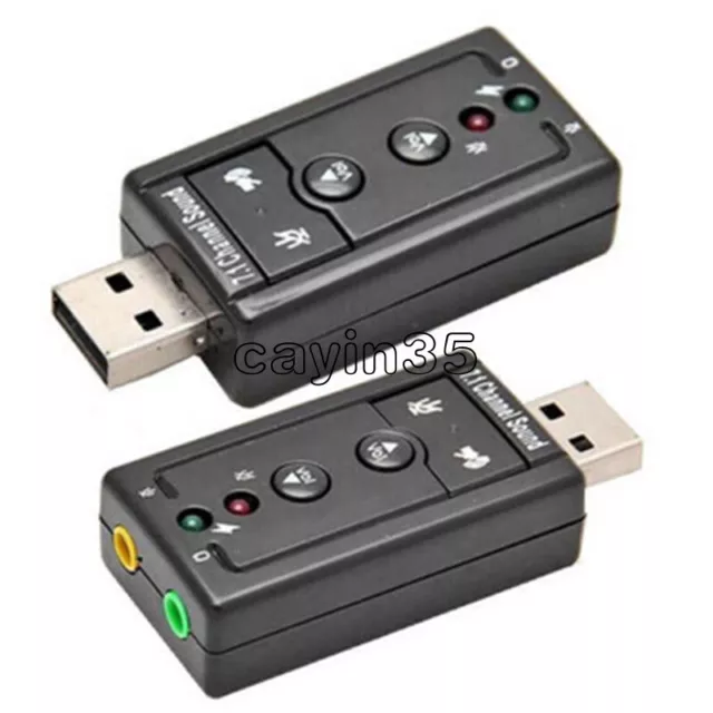 Mini USB 2.0 3D Virtual 12Mbps External 7.1 Channel Audio Sound Card Adapter