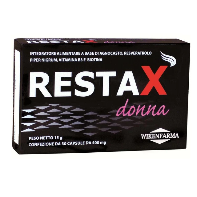 1 CONF RESTAX DONNA 30cps alopecia femminile Agnocasto, resveratrolo età fertile