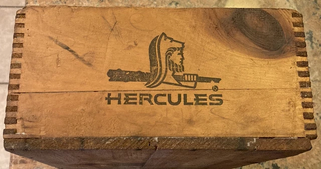 Vintage Hercules Blastings Caps Wooden Dovetail Crate 12 3/4 x 10 1/4 x 5in. 4