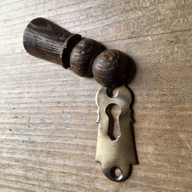 Vintage Escutcheon Keyhole Wooden Antique Door Hardware Victorian Old Salvage