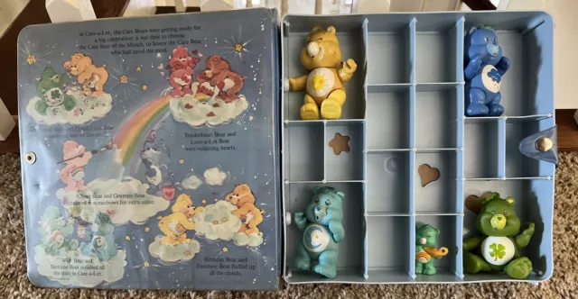 Kenner Care Bears Case and 4 PVC Posable Figures 80's Vintage 2