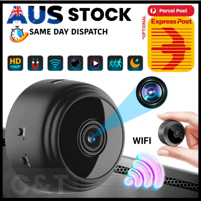 AU Mini Wifi Wireless IP Spy Hidden Camera 1080P HD Security Cam Network Monitor