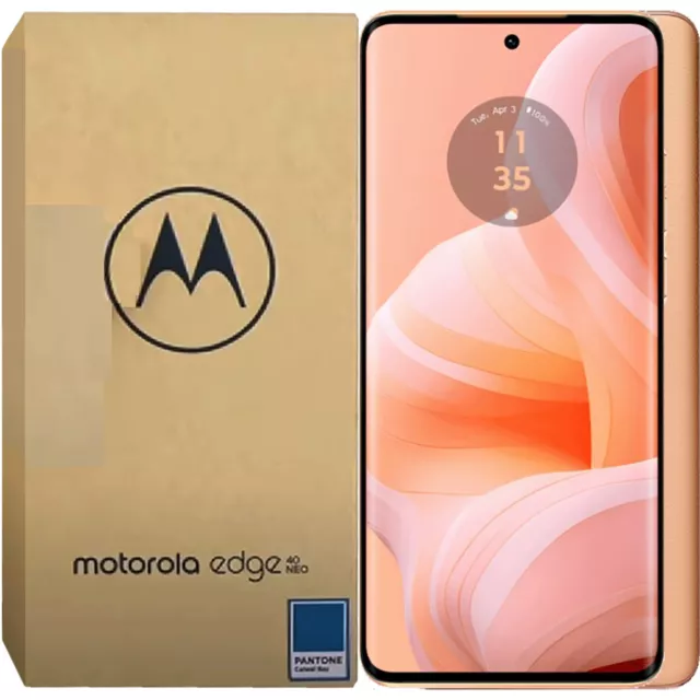 Motorola Edge 40 Pro 5G (Lunar Blue) Dual-SIM (Nano, eSIM) 256GB Storage +  12GB RAM GSM Unlocked Android Smartphone - International Version