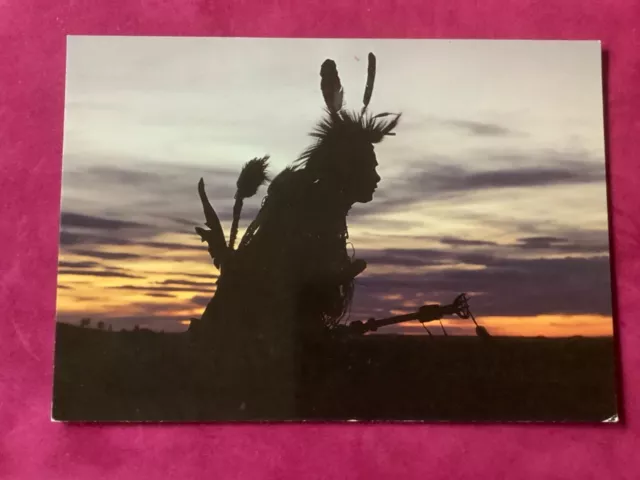 Native American Indian Sunset  Postcard