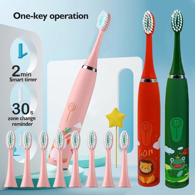 Cepillo de dientes eléctrico para niños lindo Health cabezal de cepillo reemplazable limpio oral