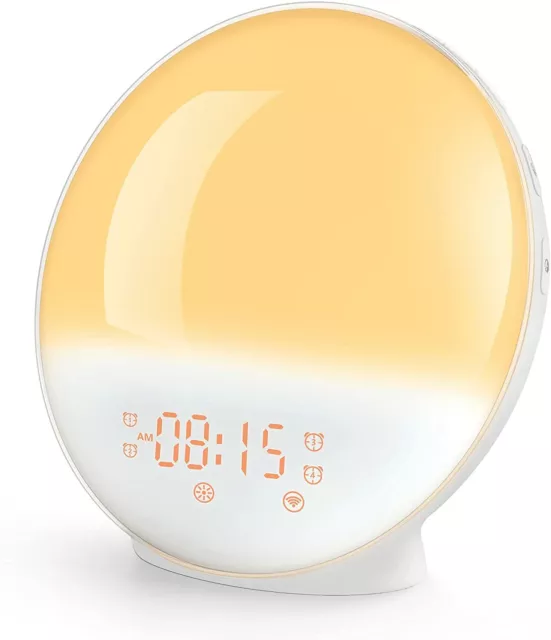 Heimvision Digital Sunrise Alarm Clock Wake up Light Sleep Aid Works With Alexa