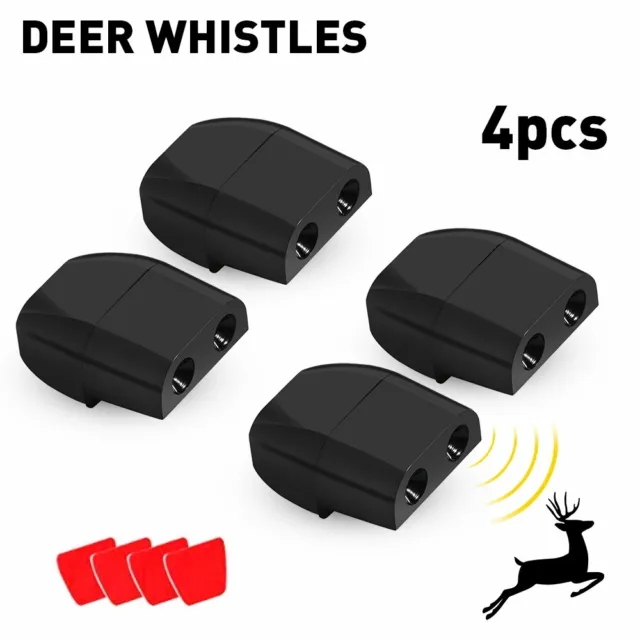 4Pcs Deer Warning Whistles Device Portable Deer Repelling Whistles Mini Black UK