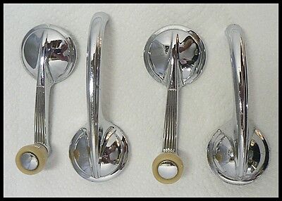 SET OF FOUR INSIDE CAR DOOR HANDLES 1940s OR EARLY 50s