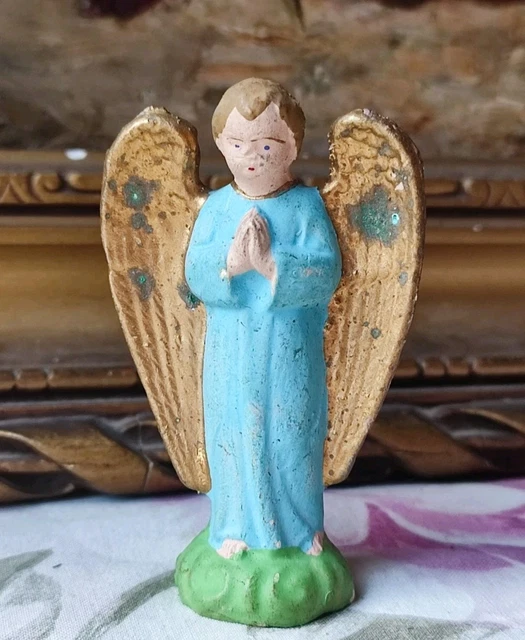 Anciens Santons De Provence En Plâtre 9.5 Cm – Crèche De Noël