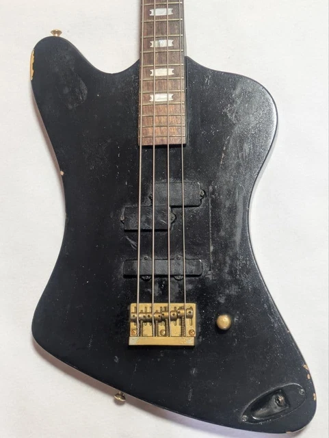 FERNANDES MV-65NS NIKKI Sixx Black Gold Vintage Rare Bass Guitar