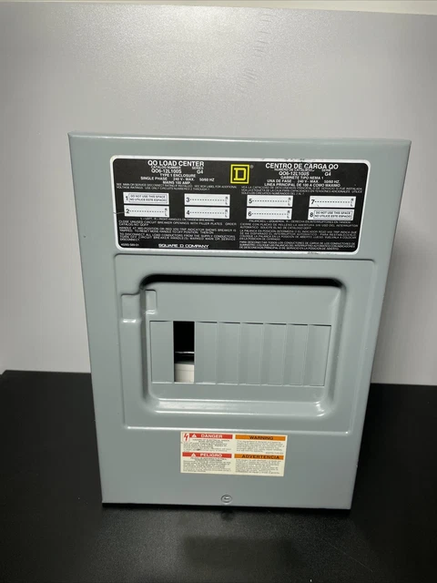 QO 100 Amp Square D Load Center - QO6-12L100S - 6 Space 12 Circuits 120/240 Volt