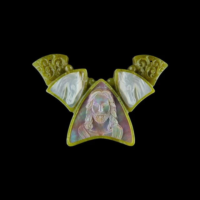 Carved Jesus Horse  Bead HB009037