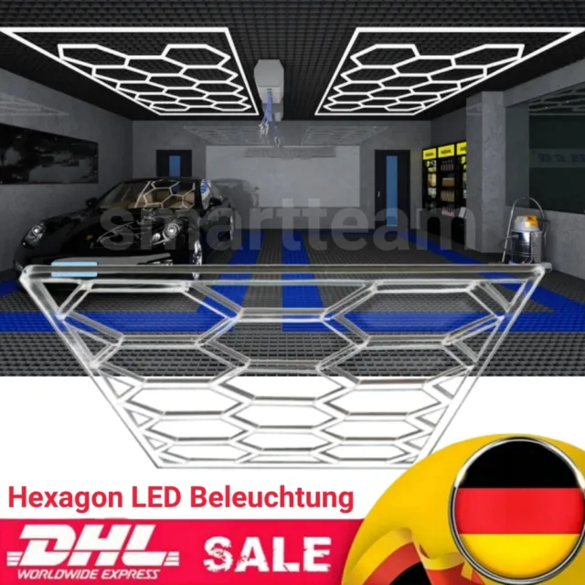 Hexagon LED-Beleuchtung 14 Hex Auto Detail Garage Werkstatt Einzelhandel Lamp DE