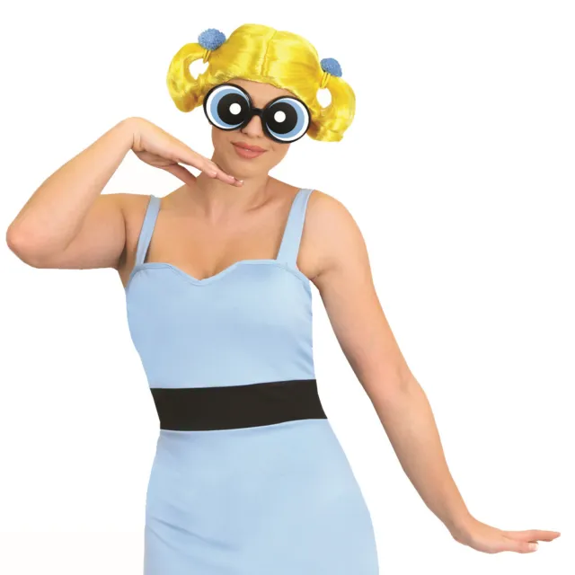 Ladies 1990S Powerpuff Girls Bubbles Accessory Set Adults Fancy Dress Costume