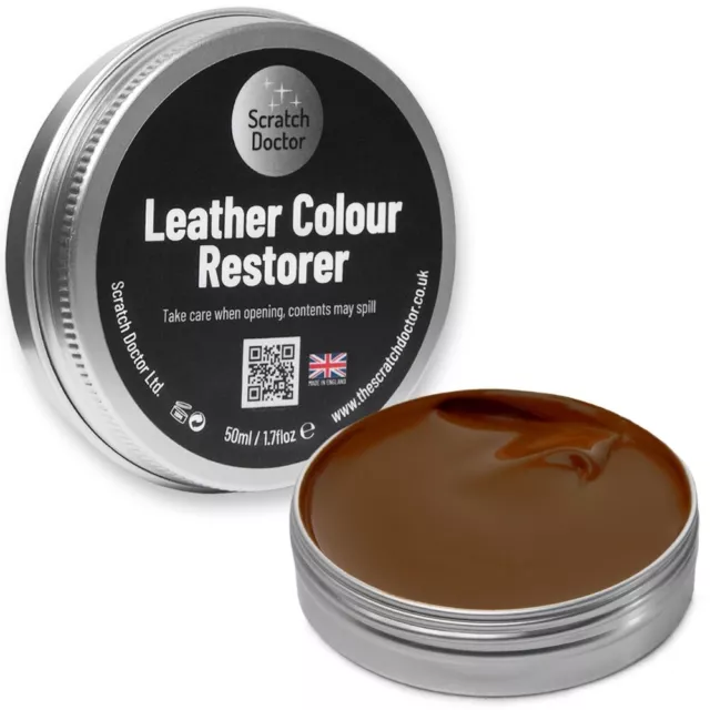 50ml Leather Colour Restorer Balm for Faded/Worn Sofa Chair Bag Shoes  Jackets