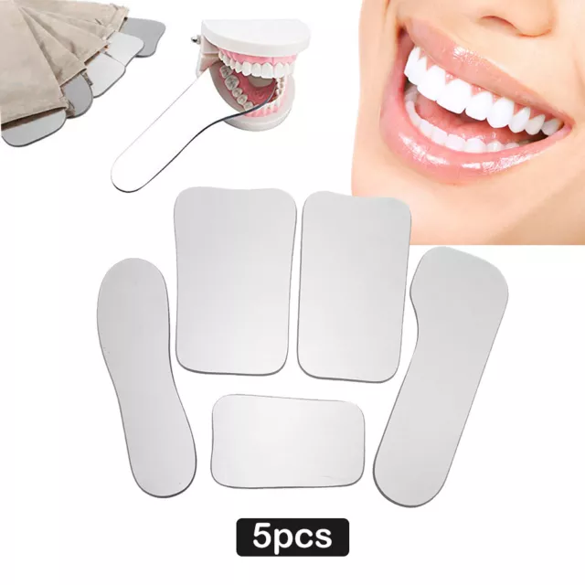 5PCS Dental Photography Orthodontic Occlusal Photographic Glass Mirror Reflector