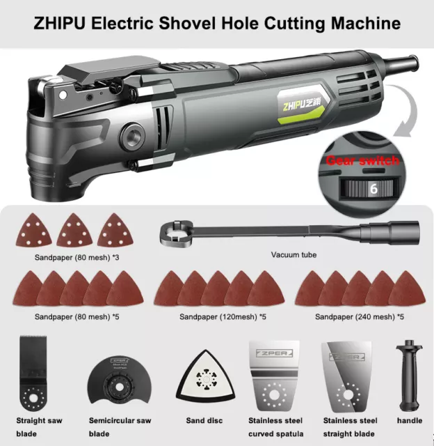 220V 6-Stalls Multi-function Trimming Electric Shovel Hole Cutting Machine 23Q1