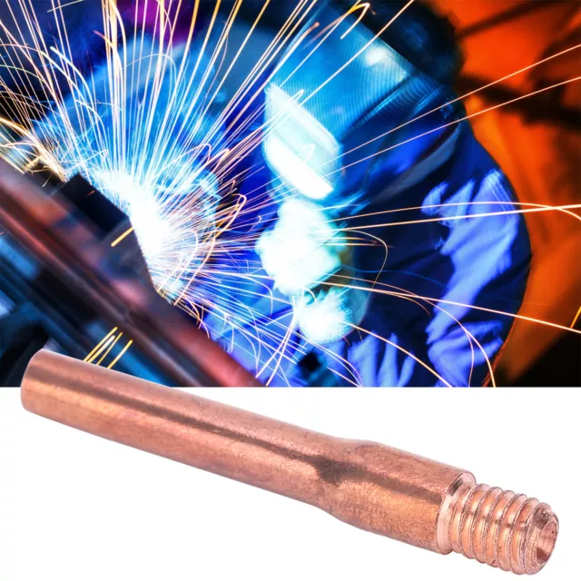 10Pcs Welding Contact Tips Red Copper M6 Conductive Nozzles Welder 6.5x45x0.8mm♡
