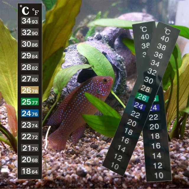 Strip LCD Stick On Adhesive Flat Thermometer For Fish Tank Aquarium Brew Window